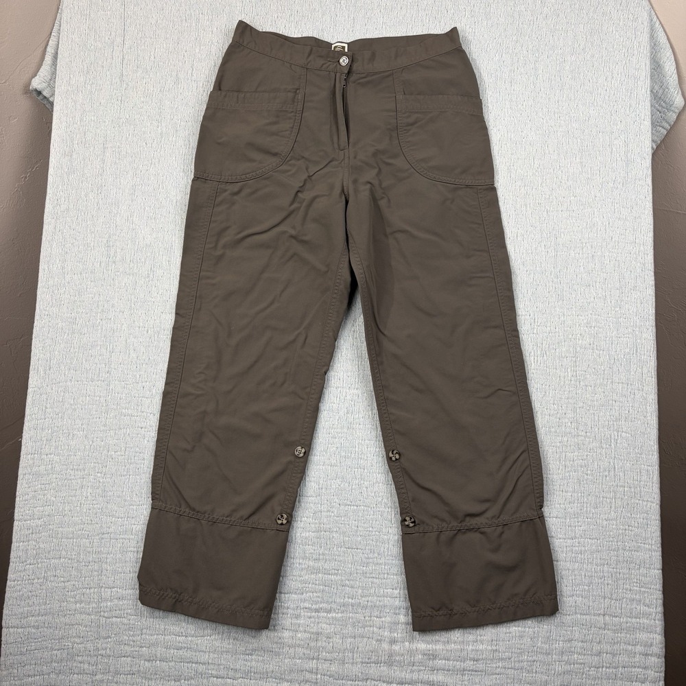 Tilley Hiking Pants Women's Sz 6 Brown Flat Front 100% Nylon Straight YGI Y1-135